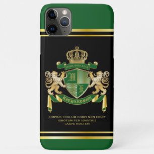 Case-Mate iPhone Case Faites votre propre blason Green Gold Lion Emblem