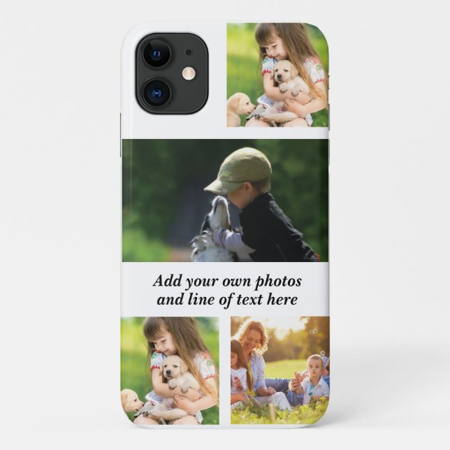 Coques Case-Mate iPhone Faites votre propre collage photo et texte (Dos)