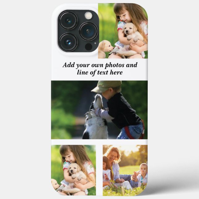 Coques Case-Mate iPhone Faites votre propre collage photo et texte (Verso)