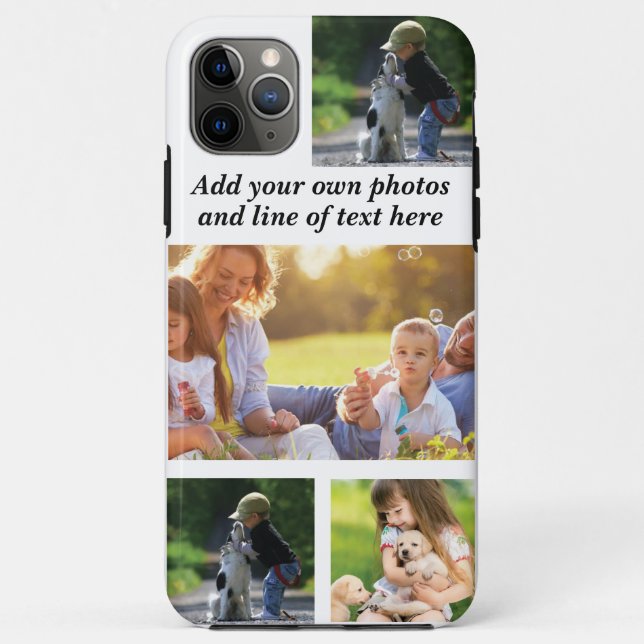 Coques Case-Mate iPhone Faites votre propre collage photo et texte (Dos)