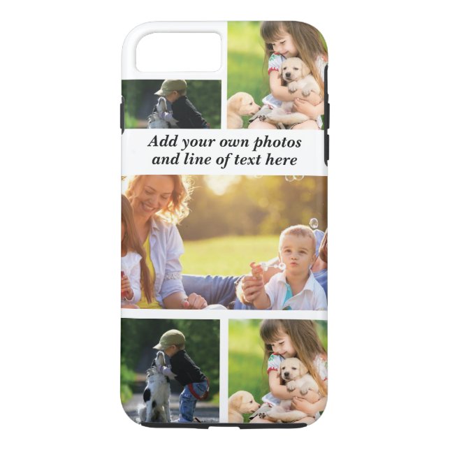 Coques Case-Mate iPhone Faites votre propre collage photo et texte (Dos)