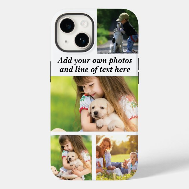 Coques Case-Mate iPhone Faites votre propre collage photo et texte (Verso)