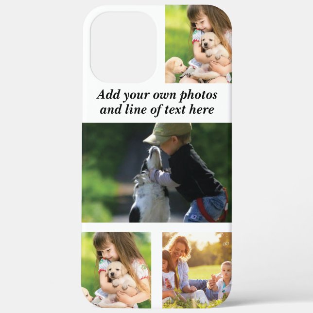 Coques Case-Mate iPhone Faites votre propre collage photo et texte (Verso)