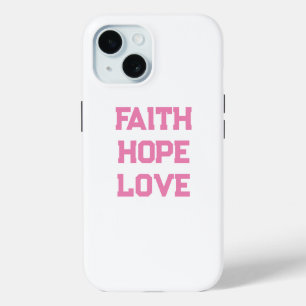Coque Case-Mate iPhone Faith Hope Aimer blanc rose