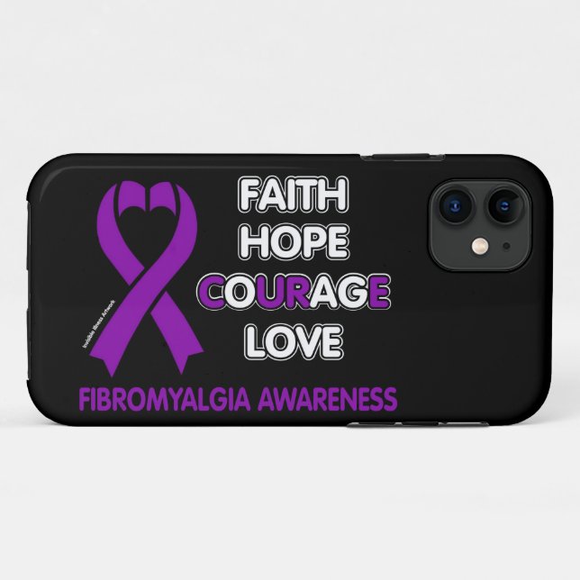 Coques Case-Mate iPhone Faith Hope Courage Love...Fibro (Dos (Horizontal))