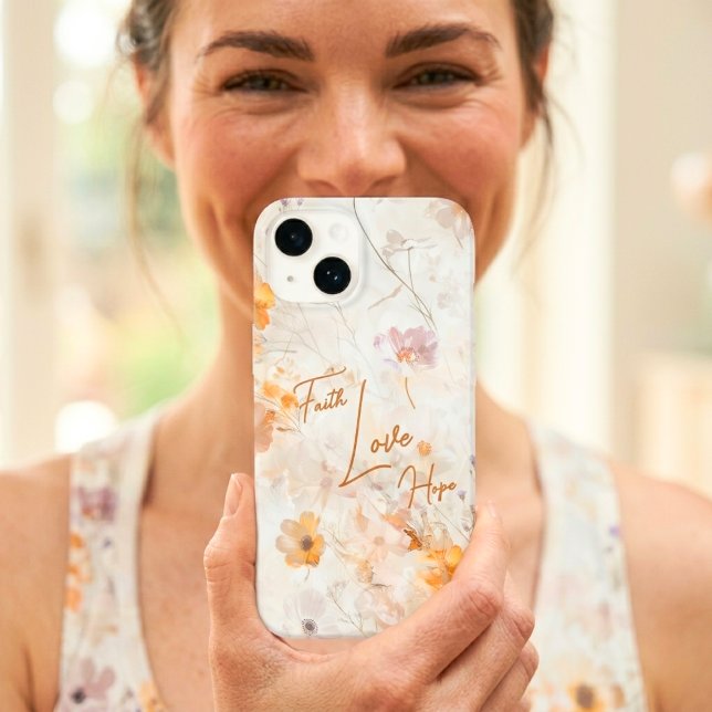 Coques Case-Mate iPhone Faith Hope Love Elegant Floral (Créateur téléchargé)