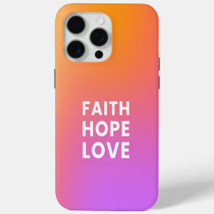 Coque Case-Mate iPhone Faith Hope Love Gradient Color Orange Purple