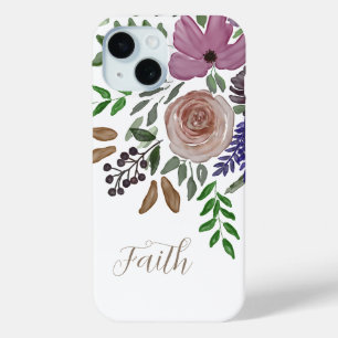 Coque Case-Mate iPhone Faith Moderne Feminine Christian Blanc Floral