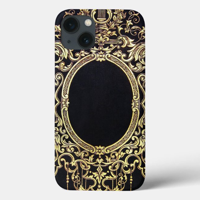 Coques Case-Mate iPhone Falln Ornate Gold Frame (Parfait pour un Monogramm (Verso)