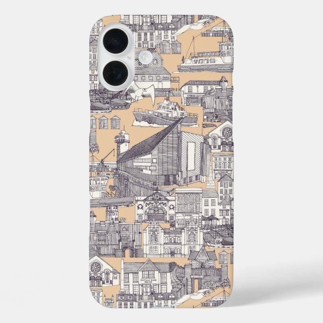 Coques Case-Mate iPhone Falmouth toile mûre sable (Verso)