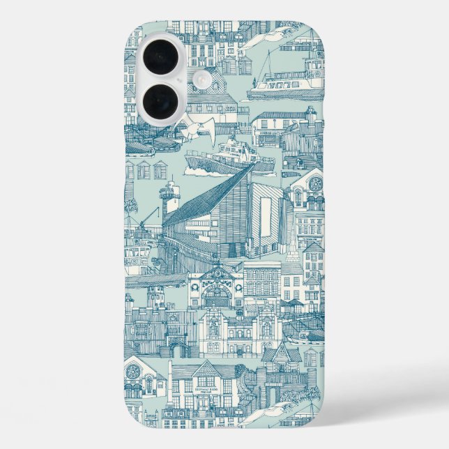 Coques Case-Mate iPhone Falmouth toile paon (Verso)
