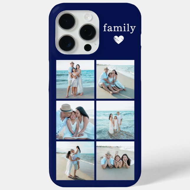 Coques Case-Mate iPhone Famille 6 Photo Bleu Marine (Verso)