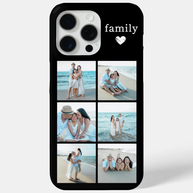 Coques Case-Mate iPhone Famille 6 Photo Noir (Verso)