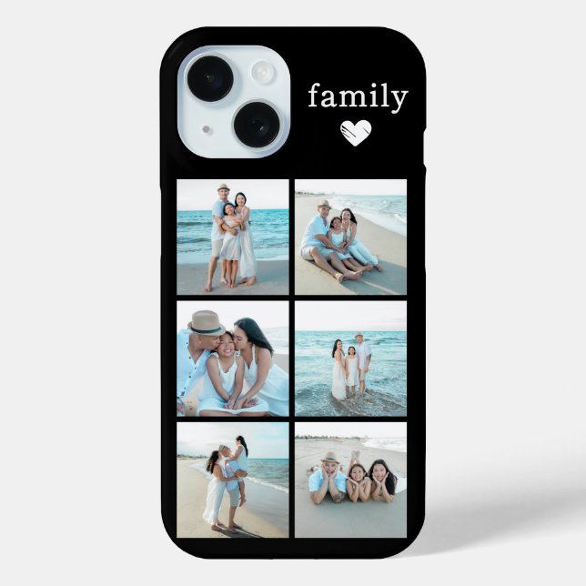 Coques Case-Mate iPhone Famille 6 Photo Noir (Verso)