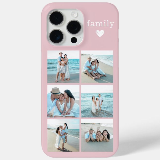 Coques Case-Mate iPhone Famille 6 Photo Rose Pâle (Verso)