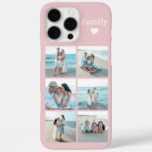 Coque iPhone 16 Pro Max Famille 6 Photo Rose Pâle