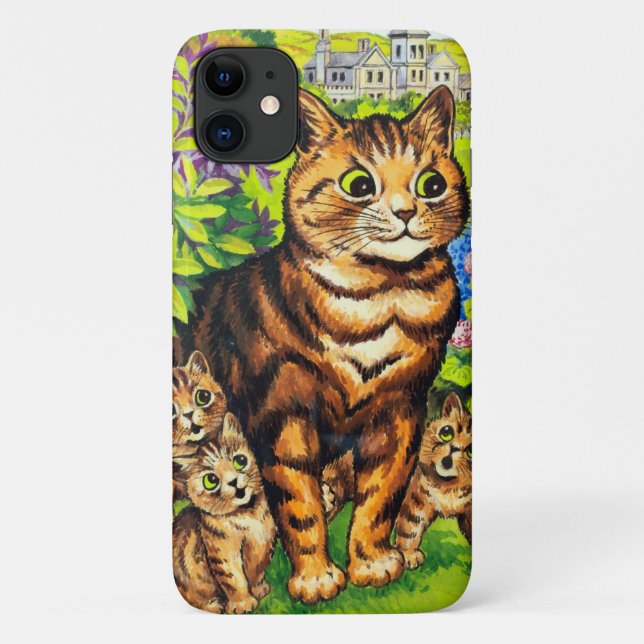Coques Case-Mate iPhone Famille de Chats dans un jardin, Louis Wain (Dos)