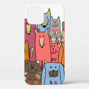 Case-Mate iPhone Case Famille de chiens amusants, motif sans soudure, vi