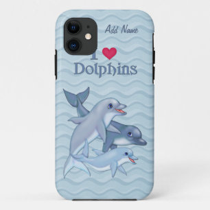 Coques Pour iPhone Famille de dauphins IiHeart - Personnaliser