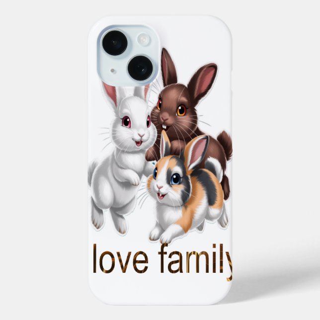 Coques Case-Mate iPhone Famille de lapins  (Verso)