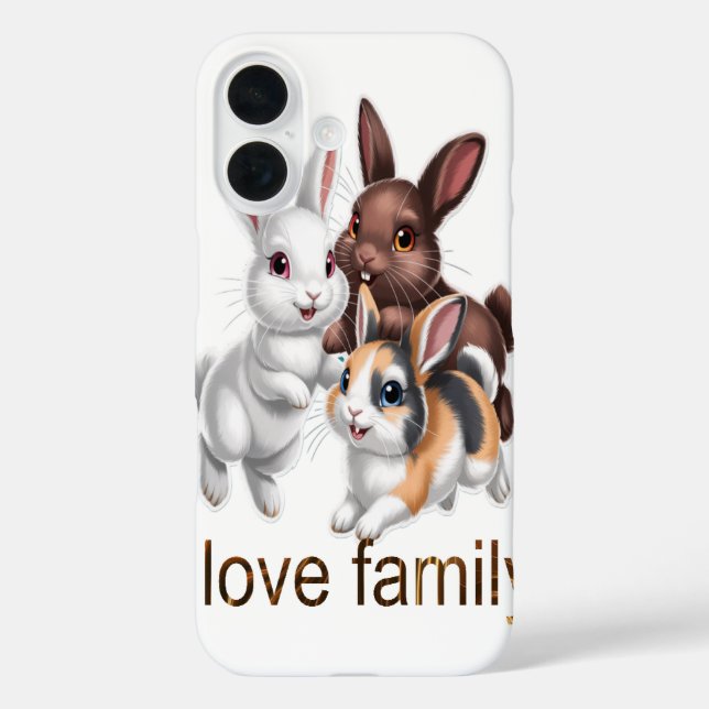 Coques Case-Mate iPhone Famille de lapins  (Verso)