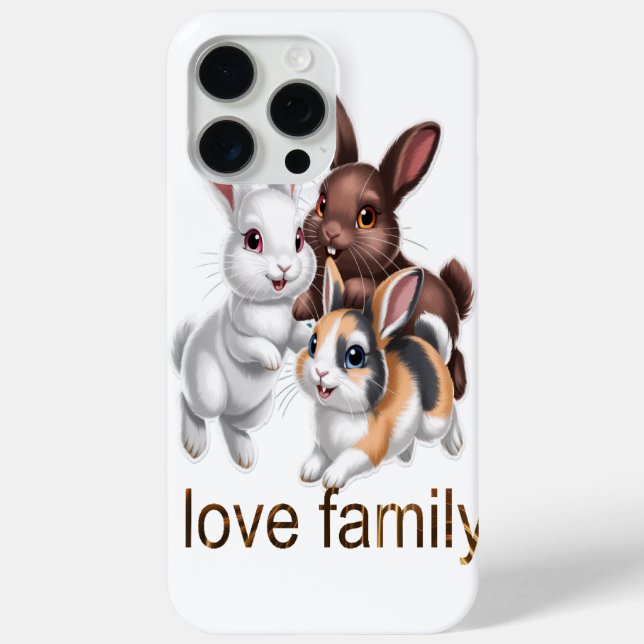 Coques Case-Mate iPhone Famille de lapins  (Verso)