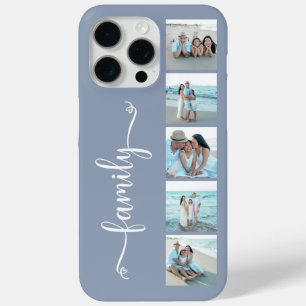 Coque Case-Mate iPhone Famille de polices de caractères Photo Bleu Poussi