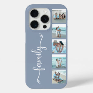 Coque Case-Mate iPhone Famille de polices de caractères Photo Bleu Poussi