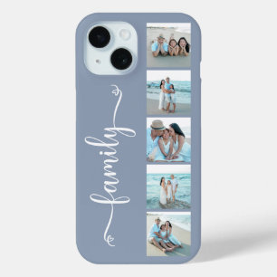 Coque Case-Mate iPhone Famille de polices de caractères Photo Bleu Poussi