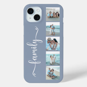 Coque Case-Mate iPhone Famille de polices de caractères Photo Bleu Poussi