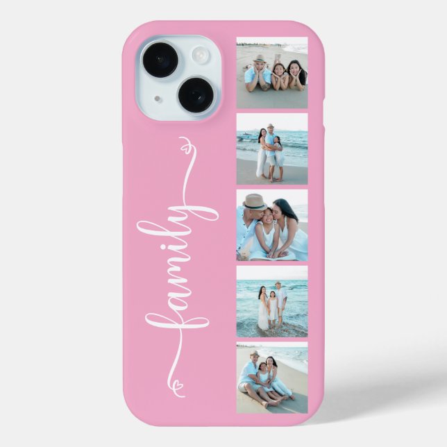 Coques Case-Mate iPhone Famille de polices de caractères Photo Rose (Verso)