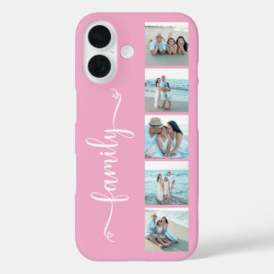 Coque Pour iPhone 16 Famille de polices de caractères Photo Rose