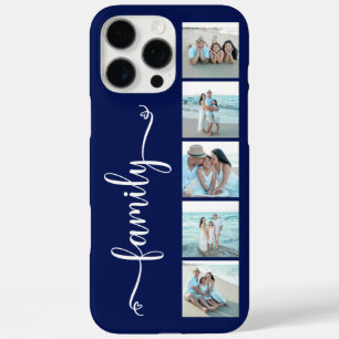 Coque iPhone 16 Pro Max Famille de polices Photo Bleu Marine