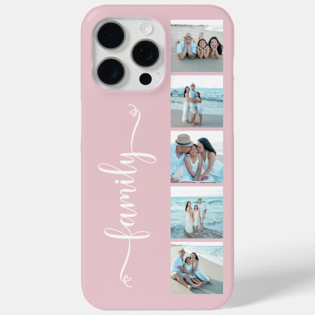Coques Case-Mate iPhone Famille de polices Script Photo Rose Blush (Verso)