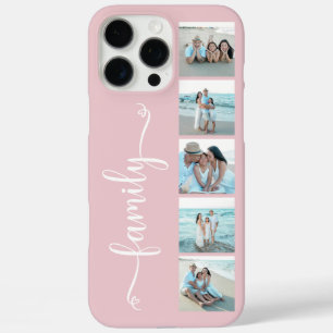 Coque iPhone 16 Pro Max Famille de polices Script Photo Rose Blush