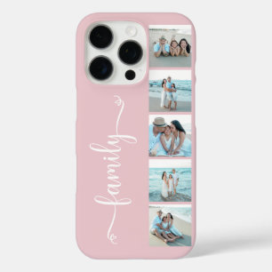 Coque iPhone 16 Pro Famille de polices Script Photo Rose Blush