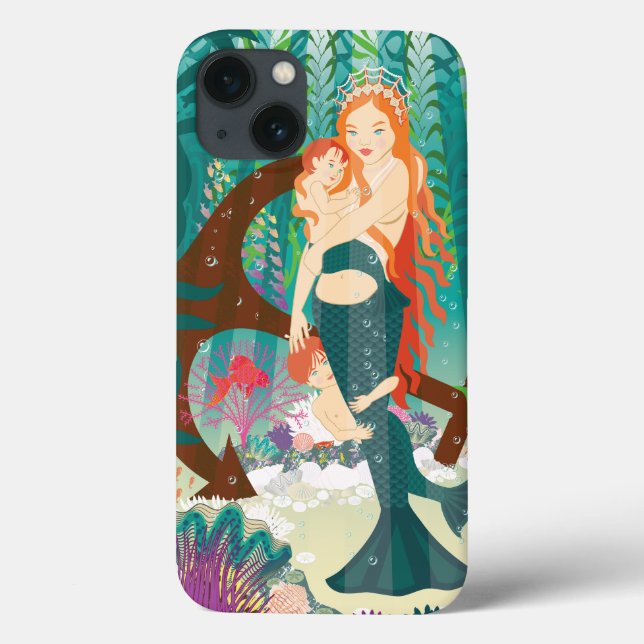 Coques Case-Mate iPhone Famille de sirènes (rousses) (Verso)