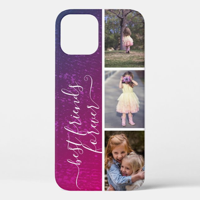 Coques Case-Mate iPhone Famille Enfants Photo Collage Modèle Rose Ombre Cu (Verso)