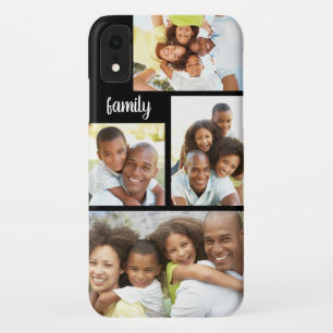 Case-Mate iPhone Case Famille moderne 4 Photo Collage tendance Noir
