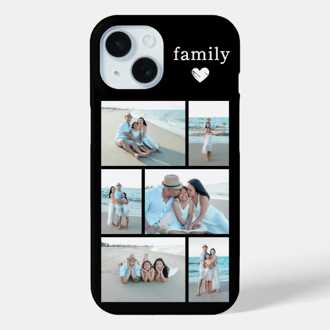 Coques Case-Mate iPhone Famille Moderne 6 Photo Noir (Verso)