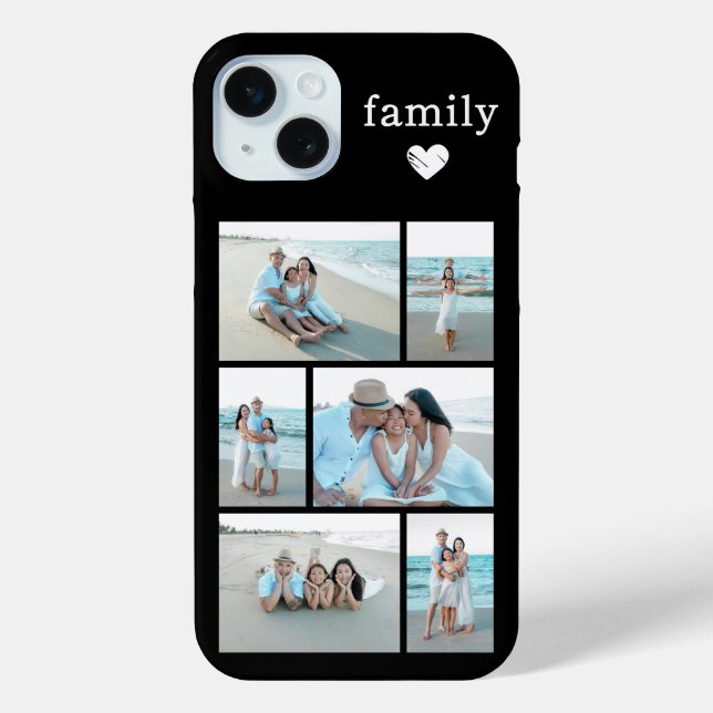 Coques Case-Mate iPhone Famille Moderne 6 Photo Noir (Verso)