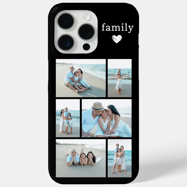 Coques Case-Mate iPhone Famille Moderne 6 Photo Noir (Verso)