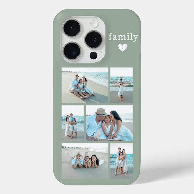 Coques Case-Mate iPhone Famille Moderne 6 Photo Vert Sage (Verso)
