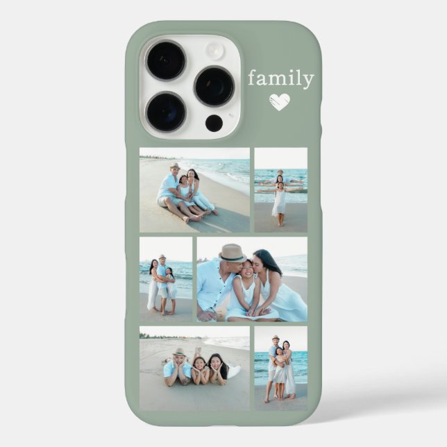 Coques Case-Mate iPhone Famille Moderne 6 Photo Vert Sauge (Verso)