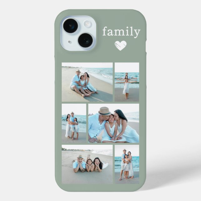 Coques Case-Mate iPhone Famille Moderne 6 Photo Vert Sauge (Verso)