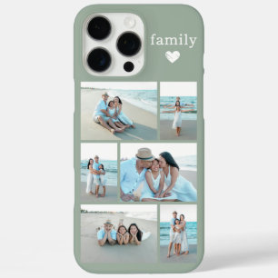 Coque iPhone 16 Pro Max Famille Moderne 6 Photo Vert Sauge