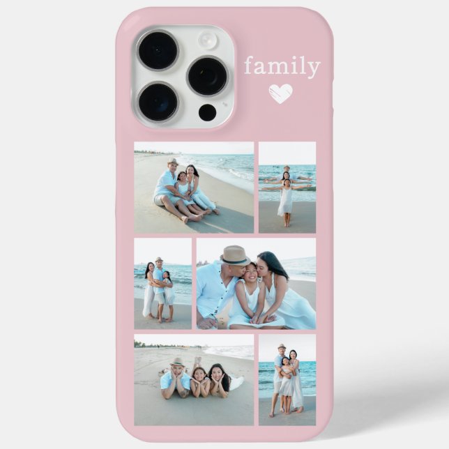 Coques Case-Mate iPhone Famille Moderne 6 Rose Pâle Photo (Verso)