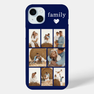 Coque Case-Mate iPhone Famille Moderne 8 Photo Bleu Marine
