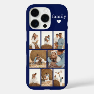 Coque iPhone 16 Pro Famille Moderne 8 Photo Bleu Marine
