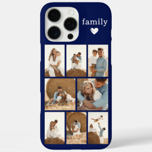 Coque iPhone 16 Pro Max Famille Moderne 8 Photo Bleu Marine